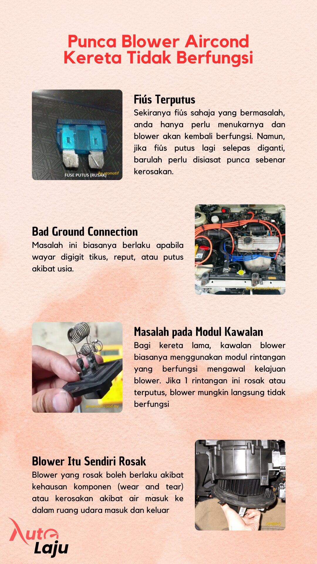 Infografis Punca Blower Aircond Kereta Tidak Berfungsi Infografis Punca Blower Aircond Kereta Tidak Berfungsi
