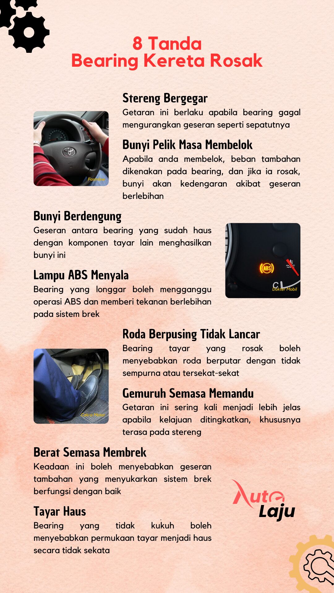 Infographics Tanda Bearing Kereta Rosak Infographics Tanda Bearing Kereta Rosak
